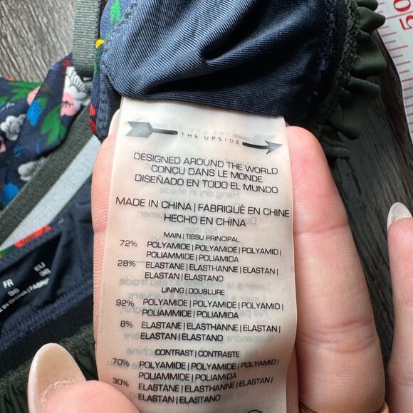 The Upside Royal Garden Floral Ruffle Midi Yoga Pants & Ballet Bra Set Size 6 - Picture 14 of 16